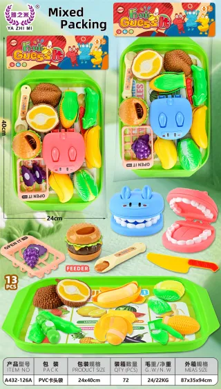 Игровой набор "Кормление": продукты на липучках, резка