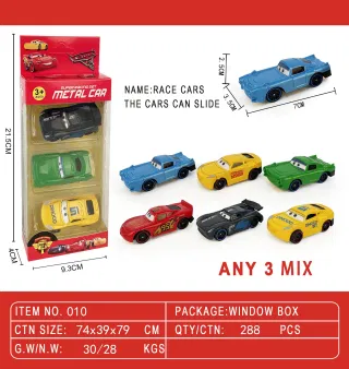 Taxi Diecast Car, 3 Pack