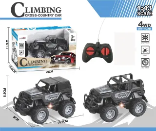 Радиоуправляемая машинка Jeep Wrangler, полиция, масштаб 1:43