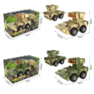 Military Vehicle Toys, Remote Control Car, 25 cm, 18 pcs, 9088