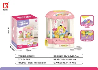 Игровой автомат с мягкими игрушками (розовый)
