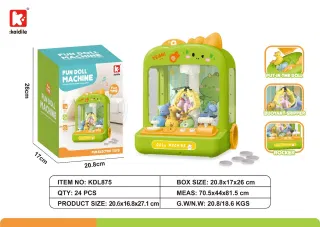 Игровой автомат "Динозаврик" (зеленый), ловит игрушки