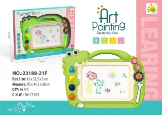 Magnetic Dinosaurs, Toy color drawing board (green)