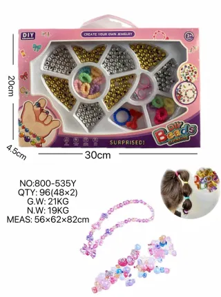 Bracelet Kit, Bead, 6+, 96 pcs