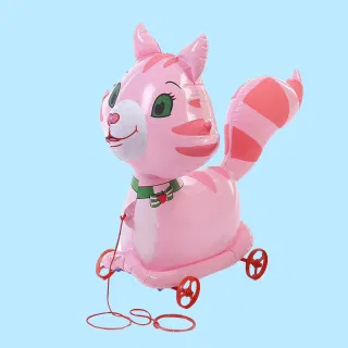 Игрушка-каталка Кошка с клубникой, надувная