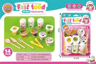 Игровой набор "Продукты": лапша, мороженое, напитки (14 предметов)