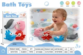 Набор игрушек для ванной "Морские обитатели", 4 шт.
