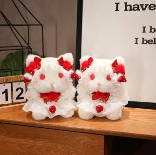 Мягкая игрушка Лолита Кот - Новогодняя клубника