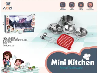 Набор металлической посуды для детской кухни, 11 предметов