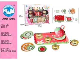 Wholesale Toy Tea Set, Play Dishes & Pink 34cm