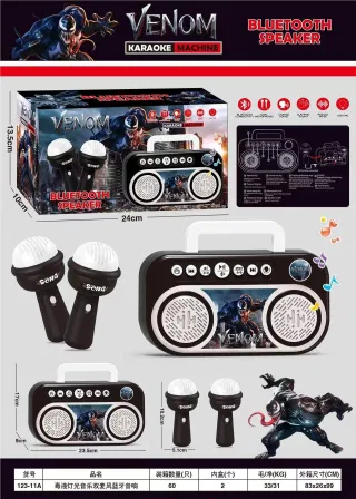 Bluetooth колонка Venom с микрофонами и светомузыкой