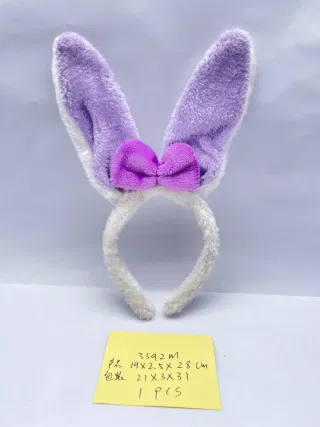 Плюшевые заячьи ушки с конфетти, 1 шт.