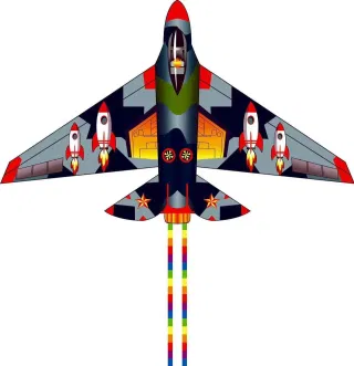 Воздушный змей "Самолет", 1.6 м,