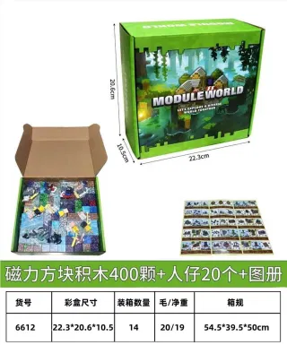 Конструктор в стиле Minecraft 400 деталей