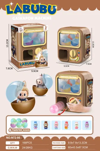 Игровой автомат Labubu Gashapon в коробке с окном