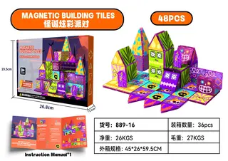 Магнитный конструктор Colorful Party, 36 шт.