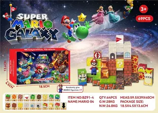 Магнитный конструктор Mario Adventure + фигурка Марио