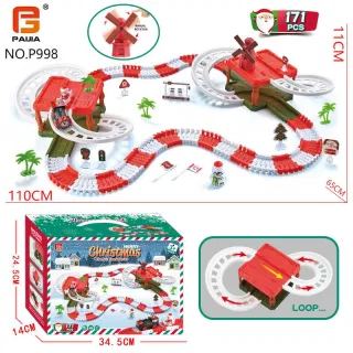 Model Train Christmas, Ho Buildings, Christmas Rail Car Orange